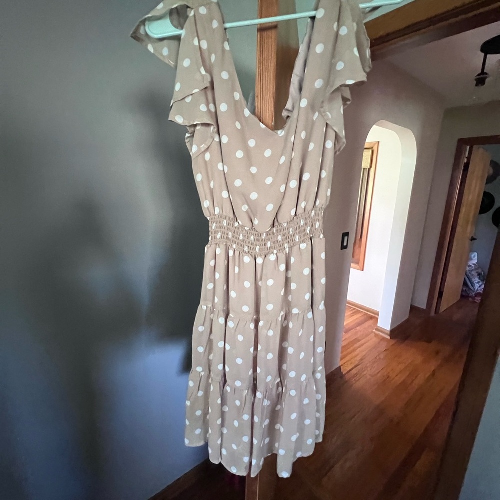 Emerald Sundae Cream Ruffled Smocked Sundress